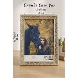 Asya Çerçeve Osmanlı Motif Serisi 15x21 cm Fotoğraf Çerçevesi Camlı Ayaklı Dekoratif Masaüstü & Duvar Tipi Plastik Çerçeve