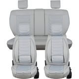 Asya ford Focus 2 Uyumlu Yarı Deri Oto Koltuk Kılıfı Ön/arka Set Asya Series (Gri)