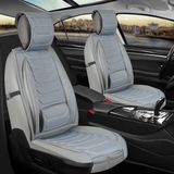 Asya ford Focus 4 Uyumlu Lüks Deri Oto Koltuk Kılıfı Ön/arka Set (Asya Seri) Gri