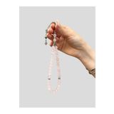Asya Gems 8 mm Küre Kesim Pembe Kuvars Doğal Taş Tesbih