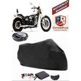 Asya Ghost 350 Branda Siyah Arka Çanta Uyumlu(Topcase) Motosiket Brandası Motor Örtüsü Çadır Su Geçirmez Motosiklet Kılıfı Motor Brandası,lastikli,taşıma Torbalı