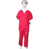 Asya Gümrük Malları Doktor Hemşire Cerrahi Scrubs, Kırmızı Unisex Hemşire-Doktor Elbisesi