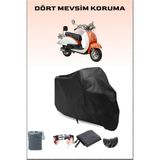 Asya Nostalji 125 Uyumlu Siyah Motorsiklet Branda, Motor Örtüsü
