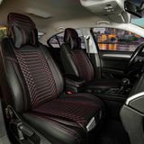 Asya Opel Astra J Hb Uyumlu Deri Oto Koltuk Kılıfı Ön/Arka 5li Set Live Seri Siyah-Kırmızı - Siyah - Kırmızı