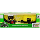 Asya Oyuncak 18 cm Römorklu Metal Traktör 955-167-SARI - 12 cm