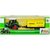 Asya Oyuncak 18 cm Römorklu Metal Traktör 955-167-YEŞIL - 12 cm