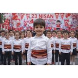 Asya Pazarlama Erkek Çocuk Gösteri Bel Kuşağı, Okul Gösterisi Bel Kuşağı, Folklor Mehter Kostüm Bel Kuşağı,keşan - Kırmızı - 4 - 12 Yaş