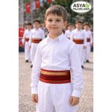 ASYA PAZARLAMA Erkek, Kız Çocuk Gösteri Bel Kuşağı, Okul Gösterisi Folklor Mehter Kostüm Bel Kemeri, Keşan, Fular