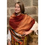 Asya Pazarlama Karadeniz Omuz Keşanı, Keşan, Fular, Şal, Atkı, Saç Bandı, Bandana, Puşi - Kırmızı - Siyah - XL