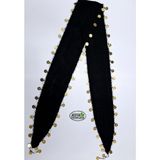 Asya Pazarlama Karadeniz Siyah Liralı Keşan, Siyah Fular, Şal, Atkı, Saç Bandı, Siyah Bandana - Siyah / Standart