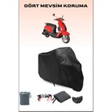 Asya SCOOTURK-100 Uyumlu Siyah Motorsiklet Branda, Motor Örtüsü