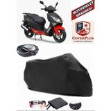 Asya Shark 150 Branda Siyah Arka Çanta Uyumlu(Topcase) Motosiket Brandası Motor Örtüsü Çadır Su Geçirmez Motosiklet Kılıfı Motor Brandası,lastikli,taşıma Torbalı