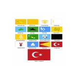 Asyabayrak 17'li Eski Türk Devletleri Bayrakları (SADECE BAYRAK) KAİDE01