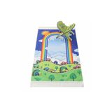 Asyabayrak, Çocuk Seccadesi Gökkuşağı Lacivert 82×45 cm 110 gr - Tesbih Hediyeli, Çok Renkli, GÖKKUŞAĞISECCADE