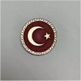Asyabayrak Gri Çerçeveli Türk Bayraklı Yaka Rozeti GRİÇERÇEVELİROZET