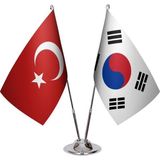 Asyabayrak Güney Kore İkili Masa Bayrağı GÜNEYKORE2LİMASA