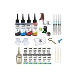 Asyaink 12 Etiketli - Canon E414 E474 E464 E484 Uyumlu 4 Renk Kartuş Dolum Seti 4x100ml