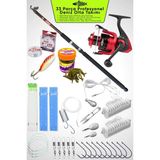 Asyaink 33 Parça Profesyonel Deniz Olta Takımı Seti - Kahv - 350CM Kamış 60/120GR / 50'lik Metal Kafa Makine