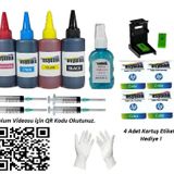Asyaink HP 2130 Uyumlu 4x100ML HP 302 Kartuş Dolum Seti
