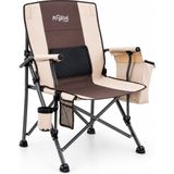 Asyaink Katlanabilir Kamp Sandalyesi - Bel Destekli - Soğutucu Çanta - Spine - Kahve/kum - 5480 gr