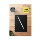 ASYAS HOME Siyah Yapraklı Defter Spiralli 14x20 20 Yaprak 40 Sayfa Ve Beyaz Kalem HEDİYELİ