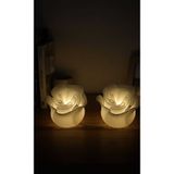 ASYDESIGN Tealight Mumluk Gül Dekorlu Ledli Pilli 1 Adet