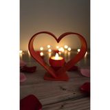 ASYDESIGN Tealight Mumluk Kalp Dekorlu Pilli Ledli