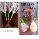At-çek Top Arkası 3' Lü Çapari Palamut-çinekop-levrek-tırsi-zargana-tral-sarıkanat-lüfer cok-renkli
