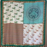 At Figürlü Etnik Desen Fular (70X70)