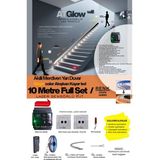 AT-GLOW Lazer Sensörlü Merdiven Duvar Akışkan Şerit Led Seti / Akıllı Kayar Led Sistemi/ 2000K/ 10 Mt. - Amber