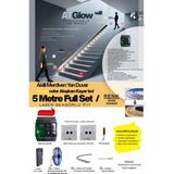 AT-GLOW Lazer Sensörlü Merdiven Duvar Akışkan Şerit Led Seti / Akıllı Kayar Led Sistemi/ 3000K/ 5 Mt. - 15 m - Gün Işığı
