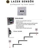 AT-GLOW Lazer Sensörlü Merdiven Duvar Akışkan Şerit Led Seti / Akıllı Kayar Led Sistemi/ 3000K/ 5 Mt. - Gün Işığı