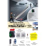 AT-GLOW Lazer Sensörlü Merdiven Duvar Akışkan Şerit Led Seti / Akıllı Kayar Led Sistemi/ 4000K/ 5 Mt. - 4000K - Nature