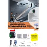 AT-GLOW PIR Sensörlü Merdiven Duvar Akışkan Şerit Led Seti / Akıllı Kayar Led Sistemi/ 2000K/ 20 Mt. - Amber