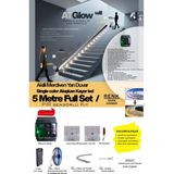 AT-GLOW PIR Sensörlü Merdiven Duvar Akışkan Şerit Led Seti / Akıllı Kayar Led Sistemi/ 3000K/ 5 Mt. - 3000K - Gün Işığı