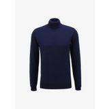 AT.P.CO A274A07EMP Koyu Mavi Yarım Balıkçı Yaka Slim Fit Erkek Kazak