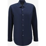 AT.P.CO A27602POP Koyu Mavi Slim Fit Gömlek Yaka Erkek Gömlek