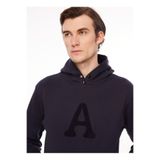 AT.P.CO Kapüşon Yaka Koyu Mavi Sweatshırt, M, 5003113171, Koyu Mavi, erkek
