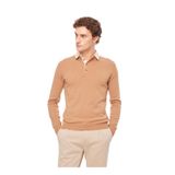 AT.P.CO Polo Yaka Slim Fit Kazak, L, 5003113140, Turuncu, Erkek