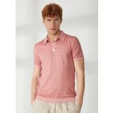 AT.P.CO Polo Yaka Slim Fit Pembe Erkek Kazak A26433TF-