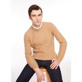 AT.P.CO Slim Fit Bisiklet Yaka Kazak, M, 5003113124, Turuncu, Erkek