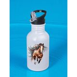At Teması Baskılı Matara Suluk 600 ml - Kız Çocuk Suluk, Kız Sulukları