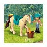 At ve Midilli Römorku 42634-4 Yaş ve Üzeri Çocuklar Için Liann ve Zoya Minifigürü Içeren Yaratıcı Oyuncak Yapım Seti (105 Parça)