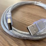 Ata Elektronik 1.5 Metre Şeffaf Kaliteli Her Iki Ucu Erkek USB Kablosu -Laptop Notebook Fan Stand Soğucular Için - 1,5 m