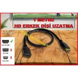 Ata Elektronik 1 Metre - 4K Erkek - Dişi Gold Uçlu 100 cm Hd Uzatma Hdmı Kablo ( Mi Xiaomi Media Player Uyumlu Mini Hd Cihazlar )