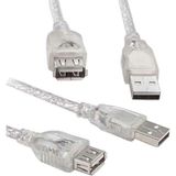 Ata Elektronik 10 Metre Kaliteli USB 2.0 Şeffaf USB Uzatma Kablosu Pc Tv USB Klavye Yazıcı Için