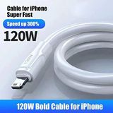 Ata Elektronik 2 Metre 6 Amper Kalın 120W Fast Hızlı Şarj Ios iPhone 13 Pro Max 14 12 11 Mini 8 7 Xr x Xs 6 Kablo