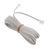 Ata Elektronik 20MT 20 Metre Adsl Vdsl Hat Kablosu Modem Ile Bina Kutu Arası ( Duvar ile Modem Arası ) Kablosu 2li Ikili Köken RJ11 Kablo Soketli Hazır Uç - Siyah
