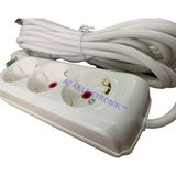 Ata Elektronik 3mt 3 Metre - Isıtıcı Fan Su Sebili Telefon Şarjı Buzdolabı Çamaşır Bulaşık Makinesi Ketıl Ütü LED Tv Televizyon Için 3lü 3 Çıkış Üçlü Türk Malı Grup Elektrik Uzatma Kablo Priz - 1 Adet