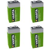 ATA ELEKTRONİK 4 Adet Varta 9 Volt 200 9V 200Mah Şarj Edilebilir Kare Pil Şarzli Pil Kablo Test Pili